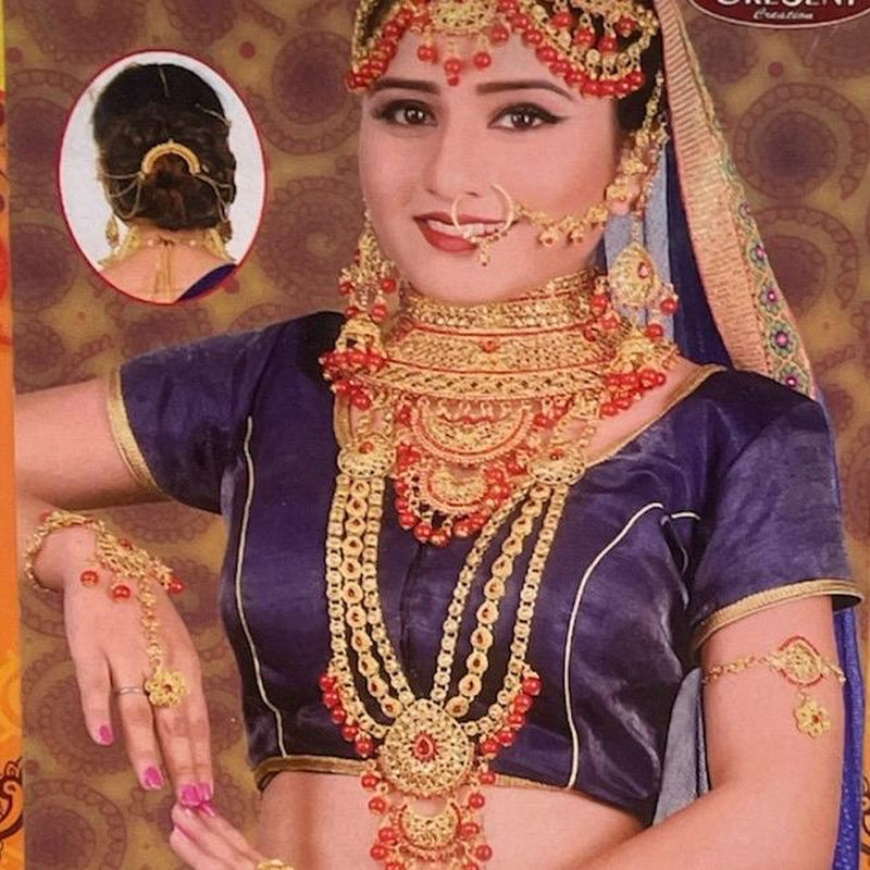 INDIAN BRIDAL JEWELRY SET Complete Jewelry Sets, Indian Jewelry, Indian Jewelry Set Female Engagement